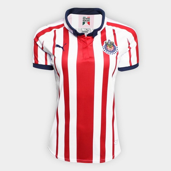 Camiseta CD Guadalajara 1ª Mujer 2018-2019 Rojo Blanco